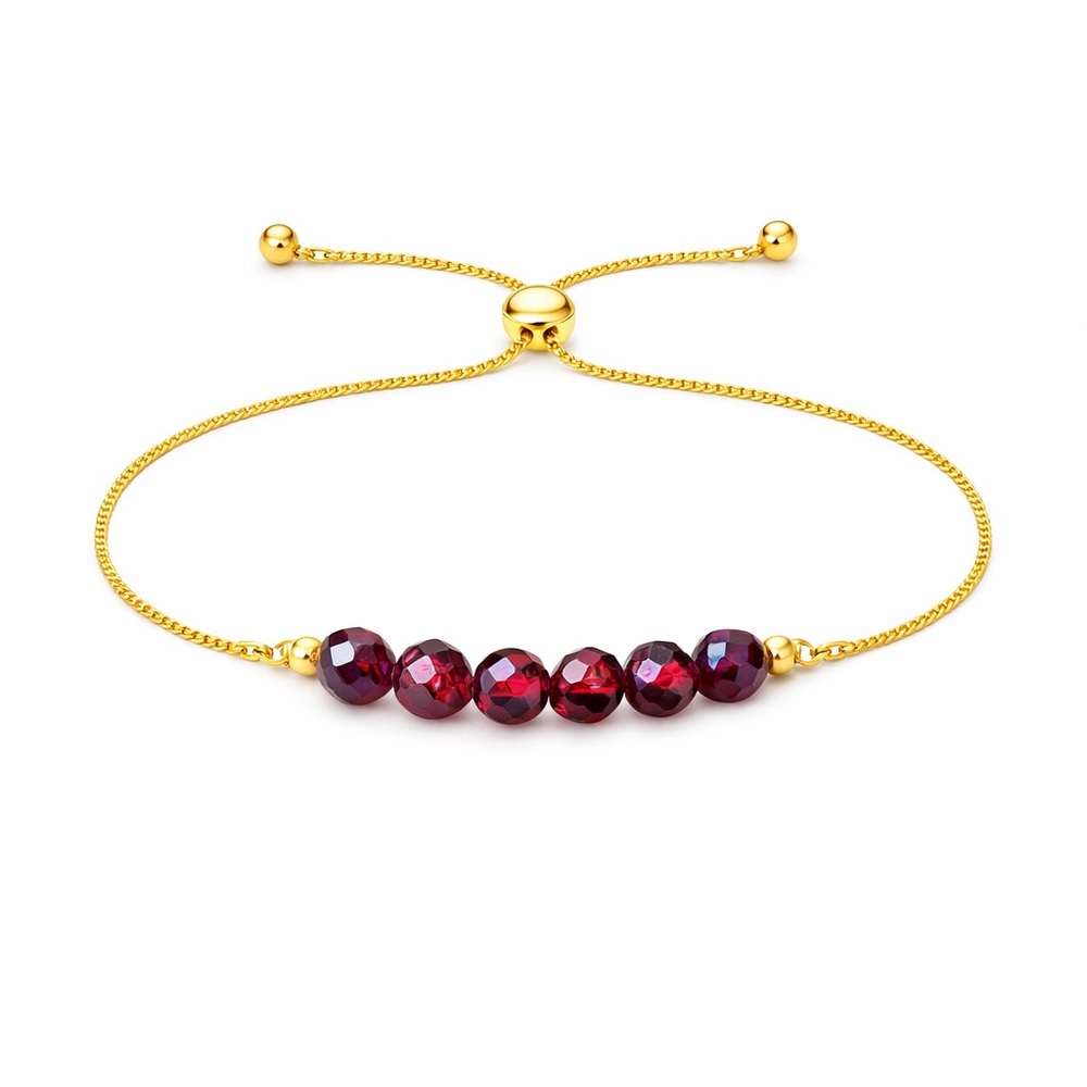 Garnet Lariat Bracelet